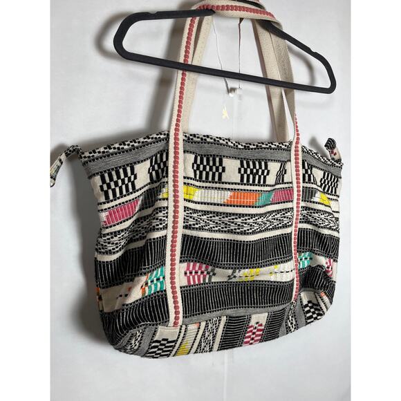 America & Beyond Sequined Colorful Oversized Beach Tote Boho Large - Picture 5 of 13